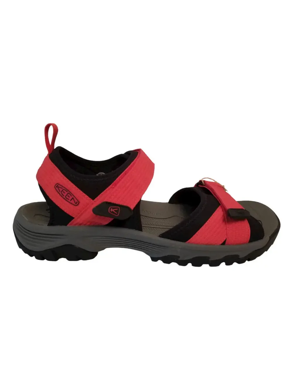 Keen Black Red Slip-On Men's Sandals outdoor hook and loop Size 12 NWB‎